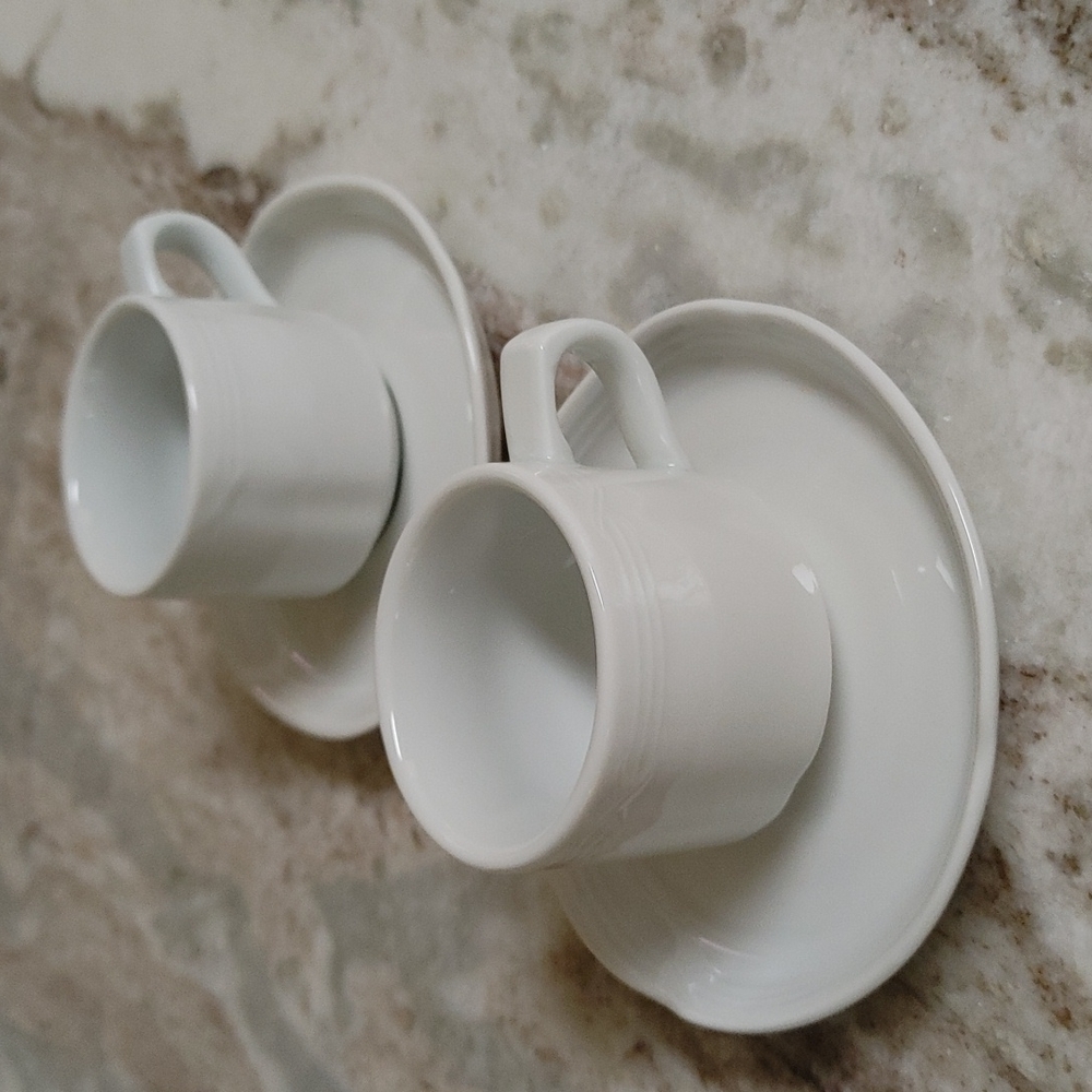 Vintage 4 Pcs White Bareuther Bavaria Demitasses Cup & Saucer - Picture 3 of 14